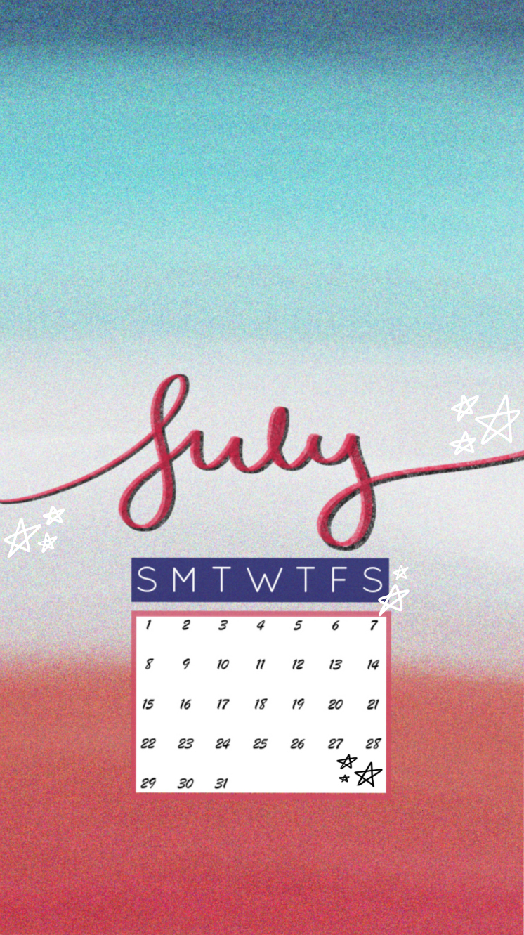 July 2018 iPhone Calendar FREE Download